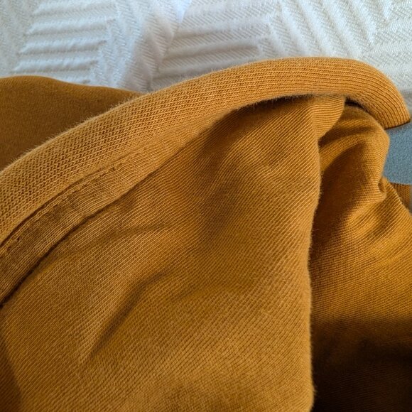 Tommy Hilfiger Mustard Goldenrod Crest Logo Hoodie Small Embroidered Emblem - Picture 9 of 10